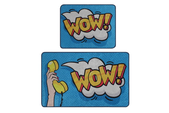 Mijölnir Juego de alfombras de baño Wow Multicolor Mijölnir Juego de alfombras de baño Wow Multicolor